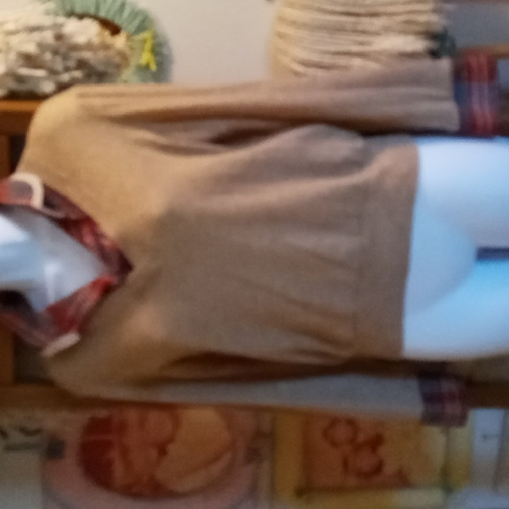 Vintage 90's,SOFT, Long Sleeved,Lightweight,Sweater Top with Plaid & Lace Trim